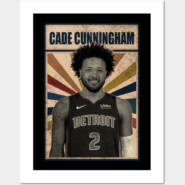 Detroit Pistons Cade Cunningham Wall Art by RobinaultCoils